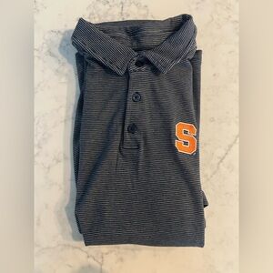 Tommy Bahama Syracuse Embroidered Polo Shirt Men XL Blue Striped Shirt 
EUC